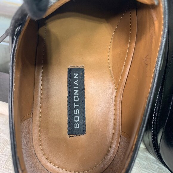 Mens Bostonian Genuine Leather Oxford Dress Shoes 9.5 M Black - Picture 8 of 9